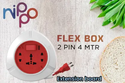 4-by-nippo-2-pin-flex-box-4-meter-untwistable-cable-universal-original-imah89k7nksfpr8k 4 by nippo 2 pin flex box 4 meter untwistable cable universal original imah89k7nksfpr8k - Nippo Flexi Cord 4m Power-Pro with USB & 3-Outlet Universal Strip - DsonMart - 1
