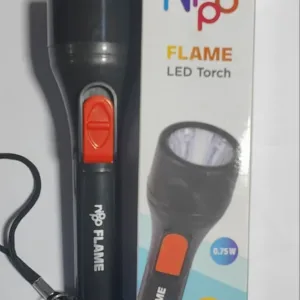 nippo flame led torch 2 - Nippo Flame LED Torch – 0.75W High Brightness Flashlight | Battery Operated, Cool White Light, 3 AA Batteries Included - DsonMart - 1