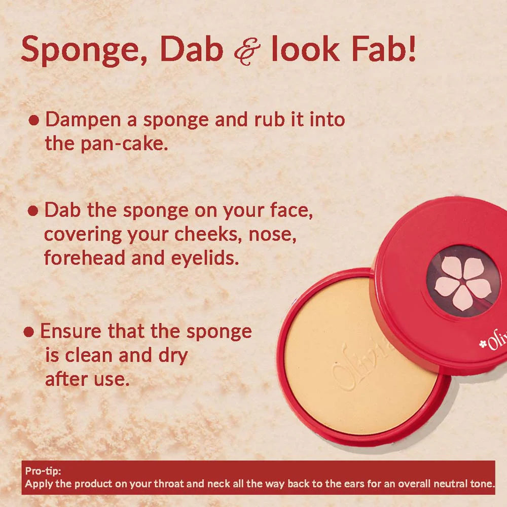 olivia waterproof pan cake (4) olivia waterproof pan cake 4 1 - Olivia Waterproof Pan Cake Foundation – Full-Coverage, Sweat‑Resistant Compact - DsonMart - 1