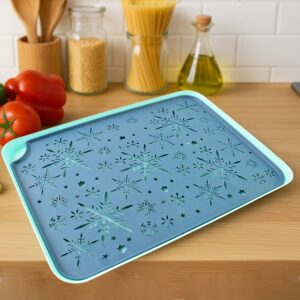 05 68f4601c 3972 4fdd a5ff 5b9ab5f77fc5 - Snowflake Design Drain Tray – Multi-Purpose Kitchen Drying Mat - DsonMart - 1
