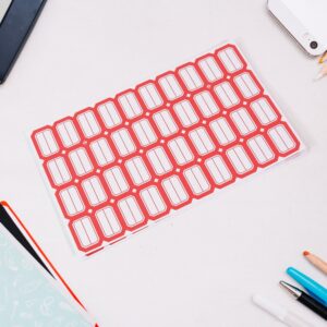 Multipurpose Writable Blank Label Sticker Sheets – Self-Adhesive Red Border Labels