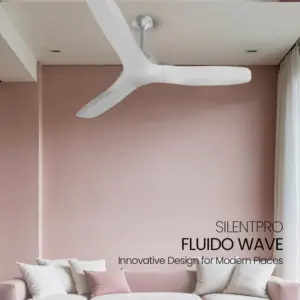 Crompton Silent Pro Fluido Wave 2 - Crompton Silent Pro Fluido Wave 1200 mm Ceiling Fan – Fog Grey, Silent Operation, 2-Year Warranty - DsonMart - 1