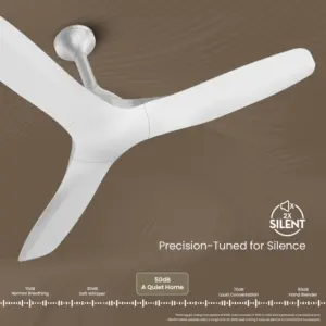 Crompton Silent Pro Fluido Wave 4 - Crompton Silent Pro Fluido Wave 1200 mm Ceiling Fan – Fog Grey, Silent Operation, 2-Year Warranty - DsonMart - 1