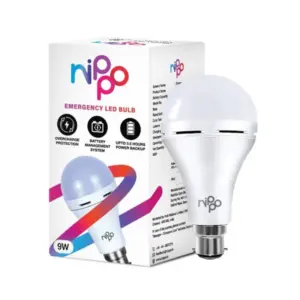 Rechargeable Emergency LED Bulb 2 - Nippo Rechargeable Emergency Inverter LED Bulb – 9 W Cool Daylight with BMS & 6‑Month Warranty - DsonMart - 1