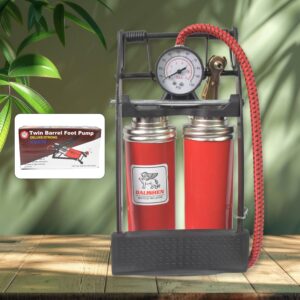 Dual-Cylinder Foot Pump – Portable Floor Bike Pump, 100PSI