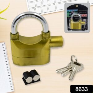 055494f0 4b52 4321 9ea0 9f047d0a711f 7788ec9b fade 4bf8 b2b7 d73ced934e69 - Security Alarm Metallic Lock System – Waterproof 110DB Anti-Theft Padlock with 3 Keys (1 Set / Mix Color) - DsonMart - 1